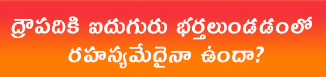 13 ద్రౌపదికి ఐదుగురు భర్తలుండడంలో రహస్యమేదైనా ఉందా